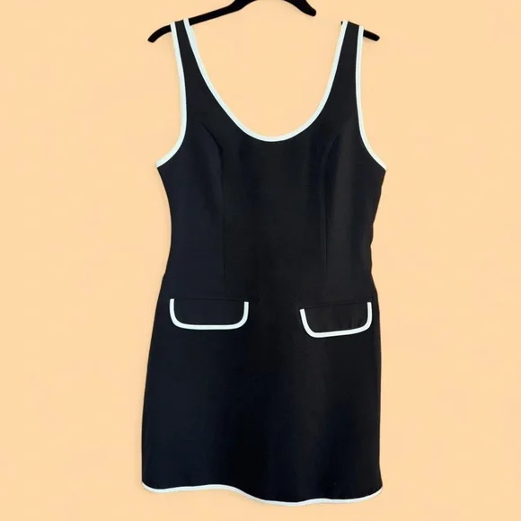 Commense Black Dress with White Accents - Picture 1 of 3